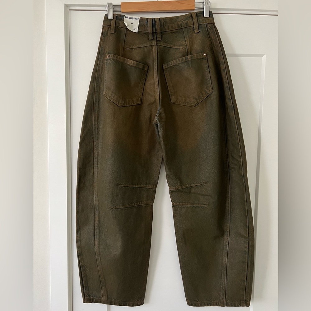 free people Good Luck Coated High Waist Ankle Barrel Jeans - Picture 7 of 7